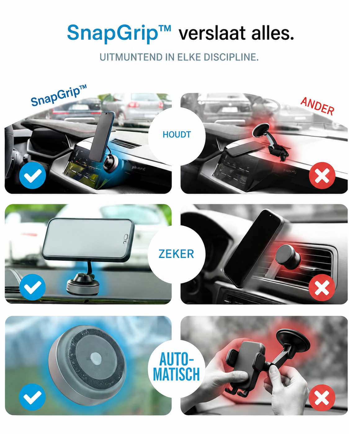 SnapGrip™ Telefoonhouder