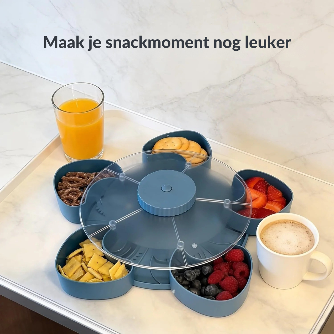 Snackschaal Met Vakjes – Geen Kruimels, Geen Wespen, Geen Chaos