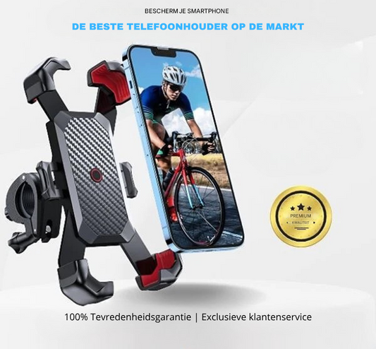 Telefoonhouder voor Fiets & Motor | Stevig Kliksysteem + 360° Draaibaar