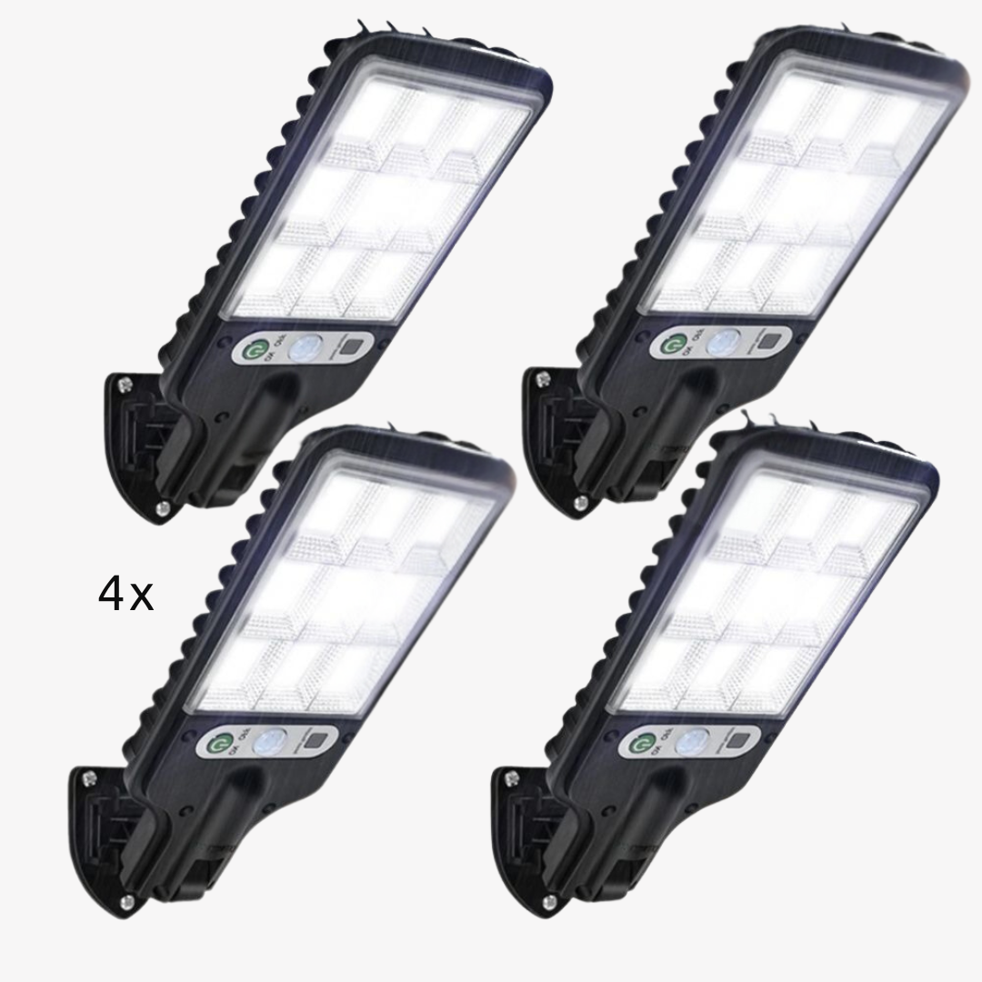 Automatische buitenverlichting zonder kabels, stroomkosten of installateur