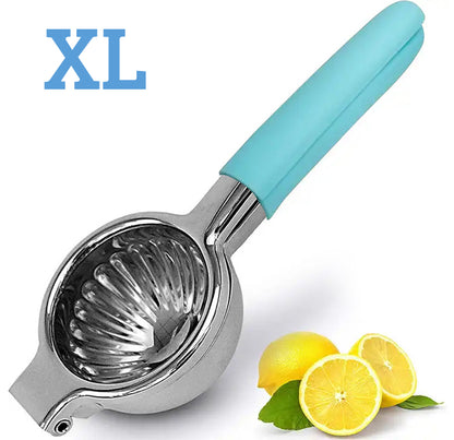 IntraSellers Zitruspresse – manuell – Edelstahl – Silikongriff