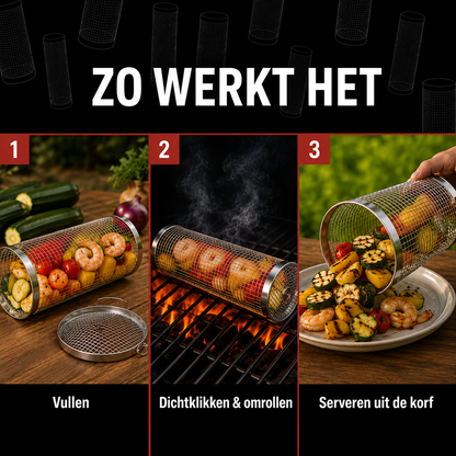 SearMaster™ | Grill Groente Als Een Pro, Zonder Dat Er Iets Doorvalt