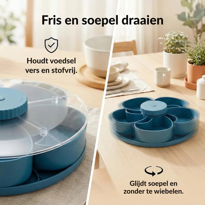 Snackschaal Met Vakjes – Geen Kruimels, Geen Wespen, Geen Chaos