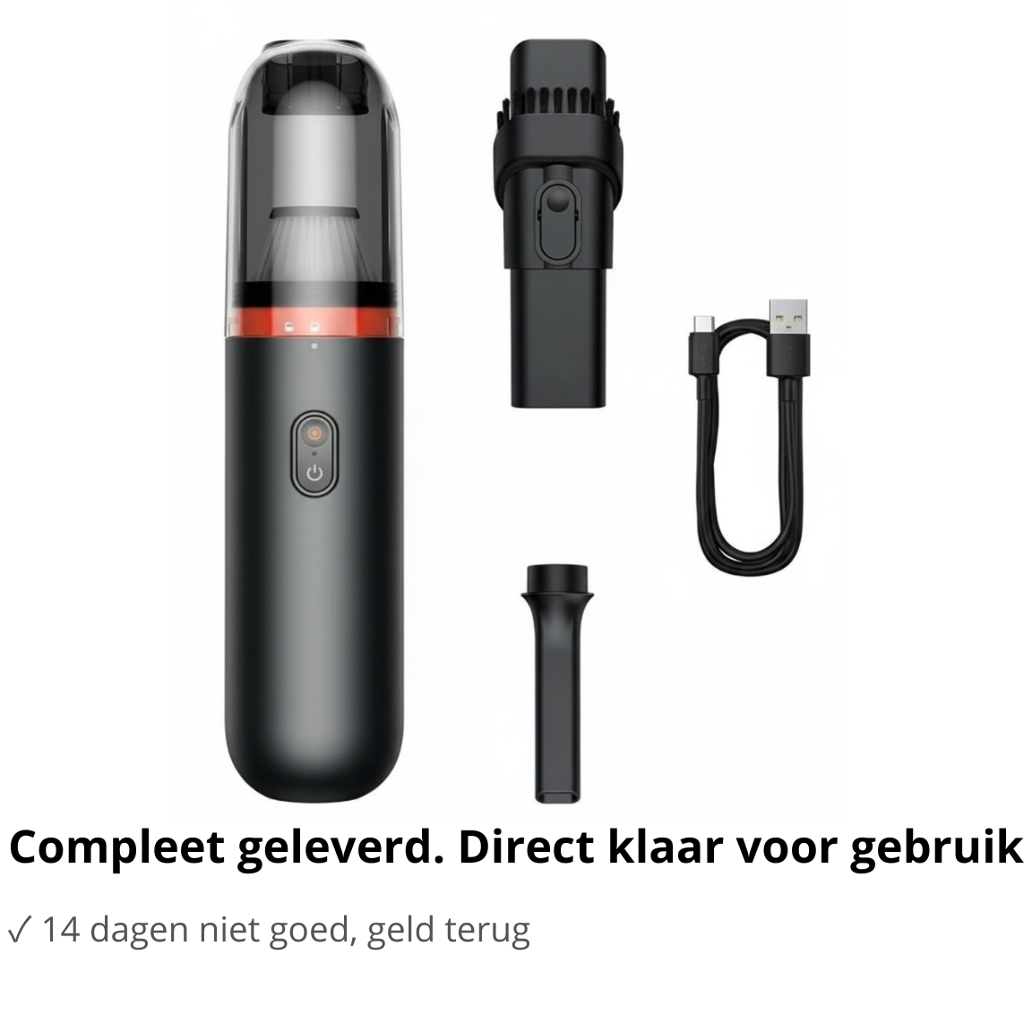 Draadloze Mini Stofzuiger — Schoon in 30 Seconden