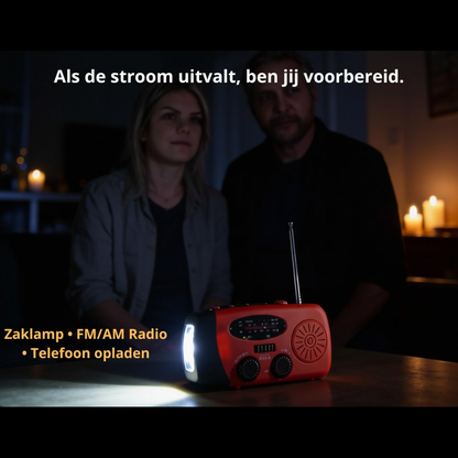 Noodradio Pro™ — Altijd Licht, Bereik & Stroom Bij Nood
