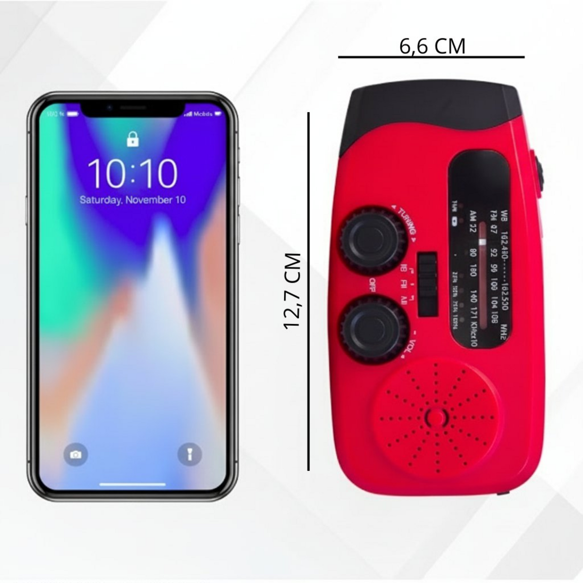 Noodradio Pro™ — Altijd Licht, Bereik & Stroom Bij Nood