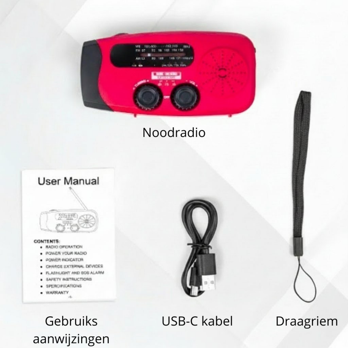 Noodradio Pro™ — Altijd Licht, Bereik & Stroom Bij Nood