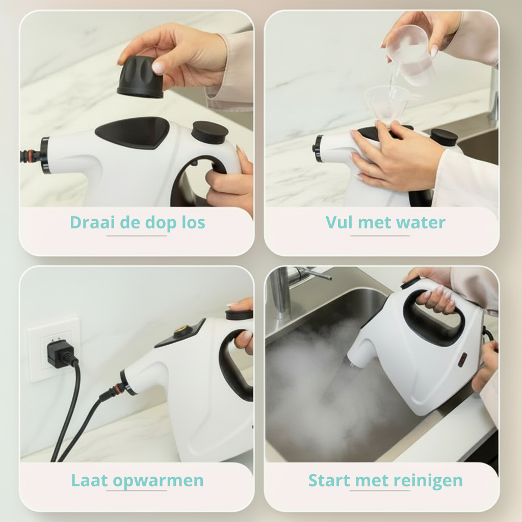 Stoomreiniger Handmodel – Krachtig Schoonmaken Zonder Chemicaliën