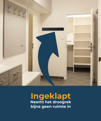 Zusammenklappbarer Wand-Trockenständer von IntraSellers – platzsparend – Edelstahl