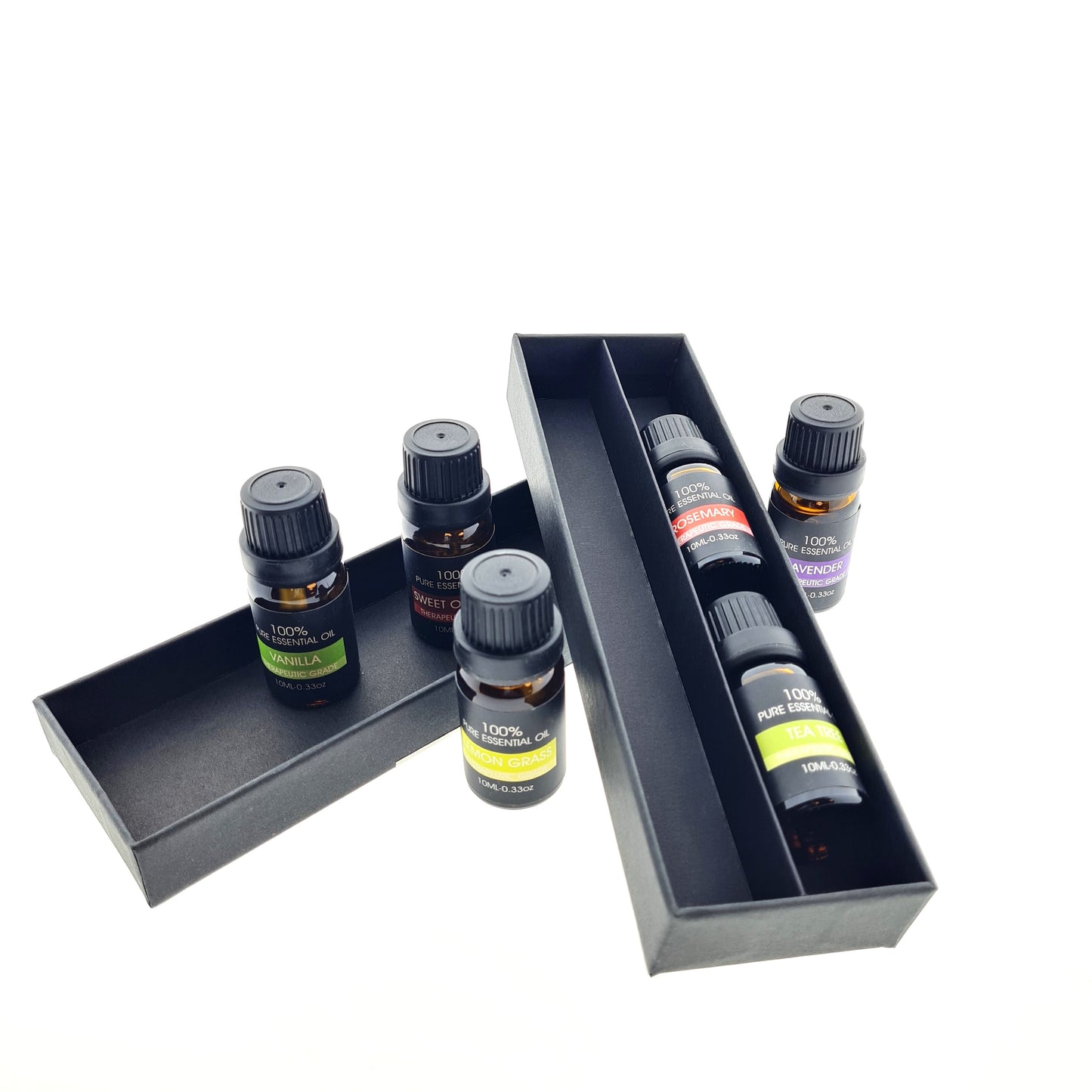 IntraSellers 6 Huiles Essentielles - 100% naturelles et pures - Recharge pour Boules Sécheuses - Ensemble d'Huiles Essentielles - Huile Aromatique