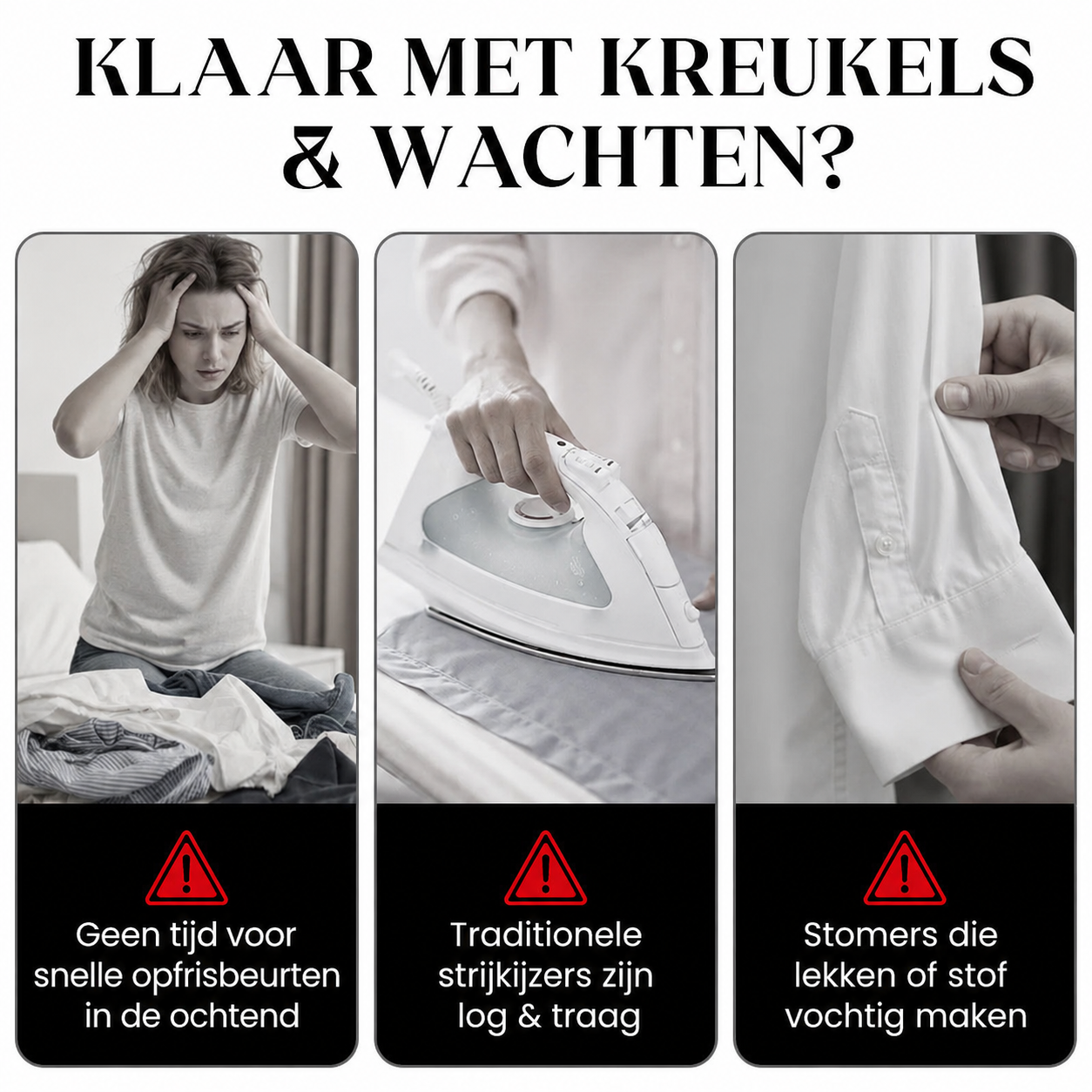 CreaseGo™ | Kreukvrij In Minuten, Zonder Strijkplank