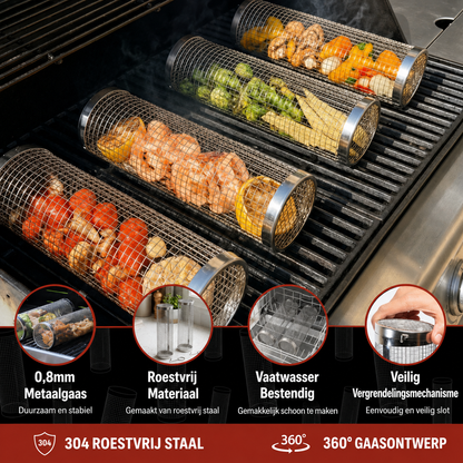 SearMaster™ | Grill Groente Als Een Pro, Zonder Dat Er Iets Doorvalt