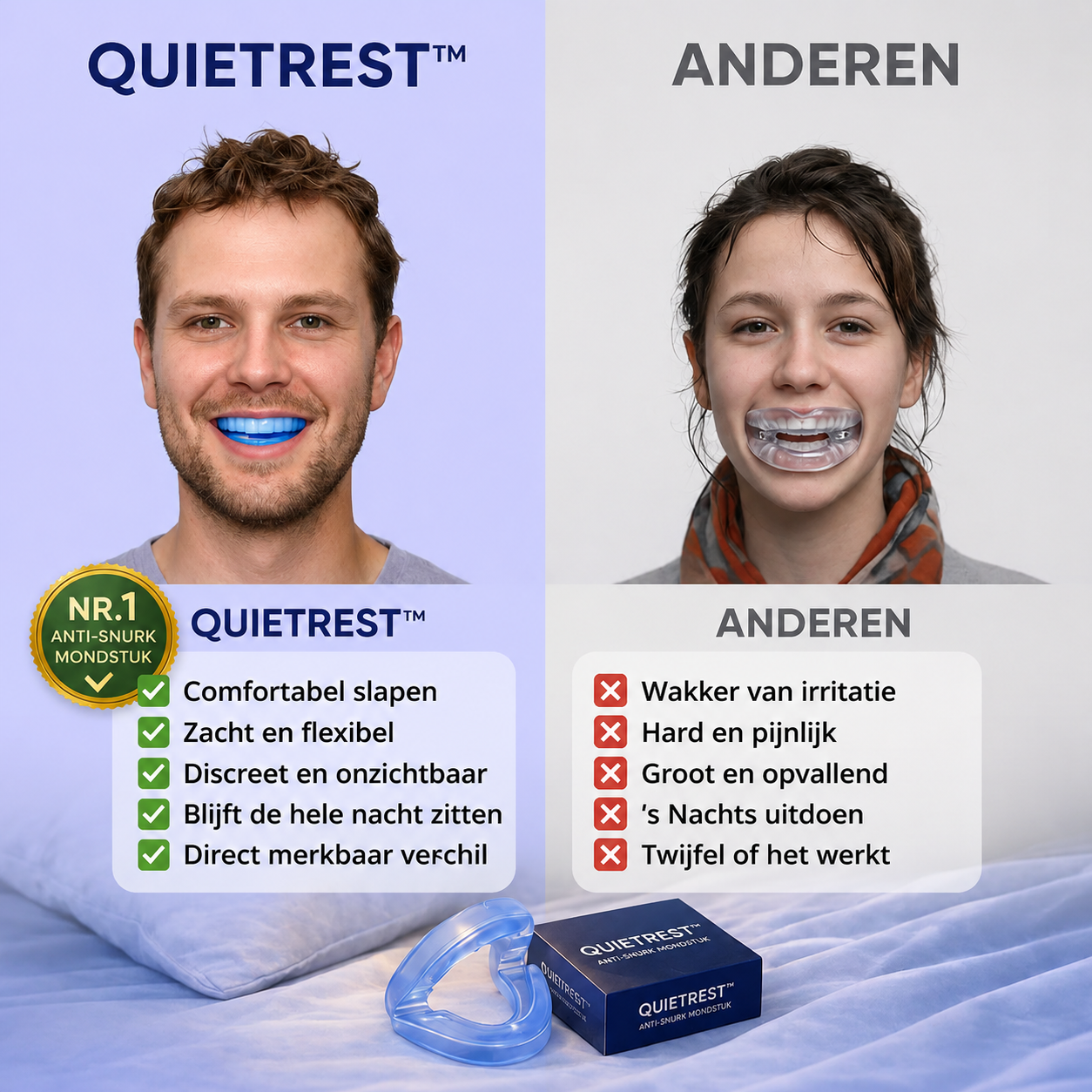 QuietRest™ Anti-Snurk Mondstuk