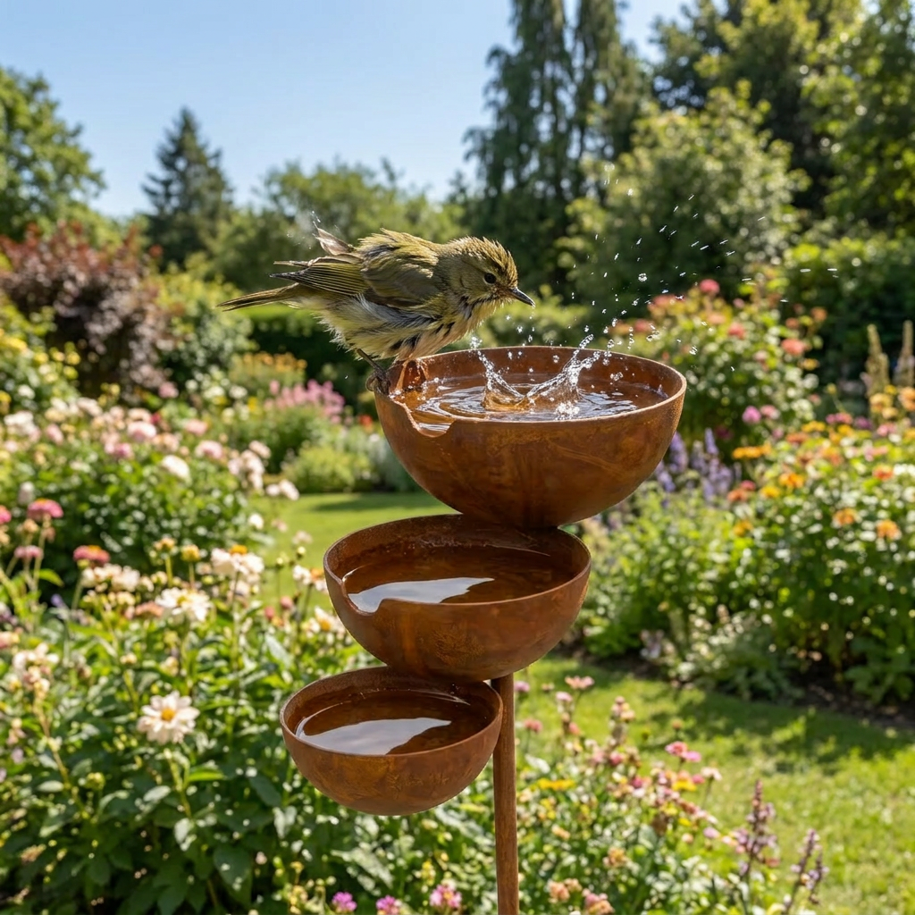 BirdHaven™ Drielaags Vogelbad | Breng je tuin tot leven, elke ochtend weer