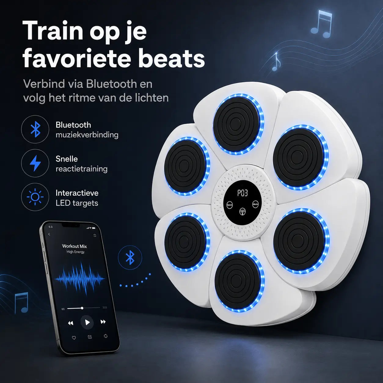 BoxBeat™ | Muziek Boksmachine — trainen dat als een spel voelt