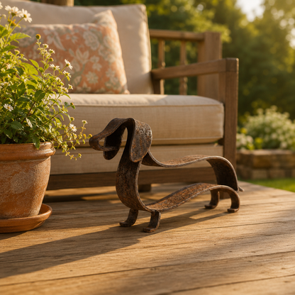 DachsArt™ Metalen Teckel Sculptuur | Rustieke eyecatcher voor huis én tuin