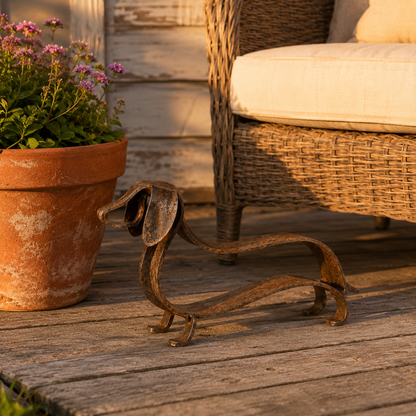 DachsArt™ Metalen Teckel Sculptuur | Rustieke eyecatcher voor huis én tuin