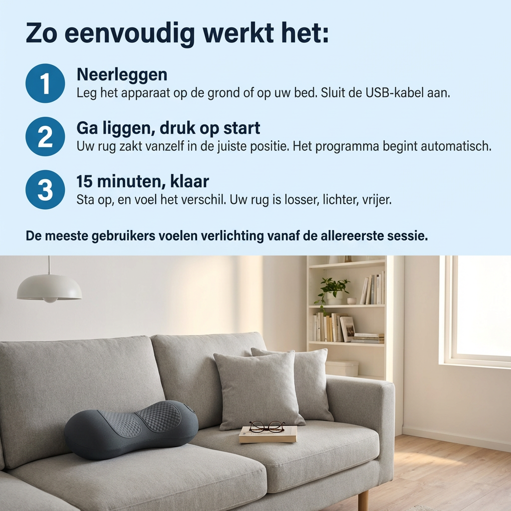 De thuismassage die diep doordringt — 10 minuten per dag, vanuit je bank