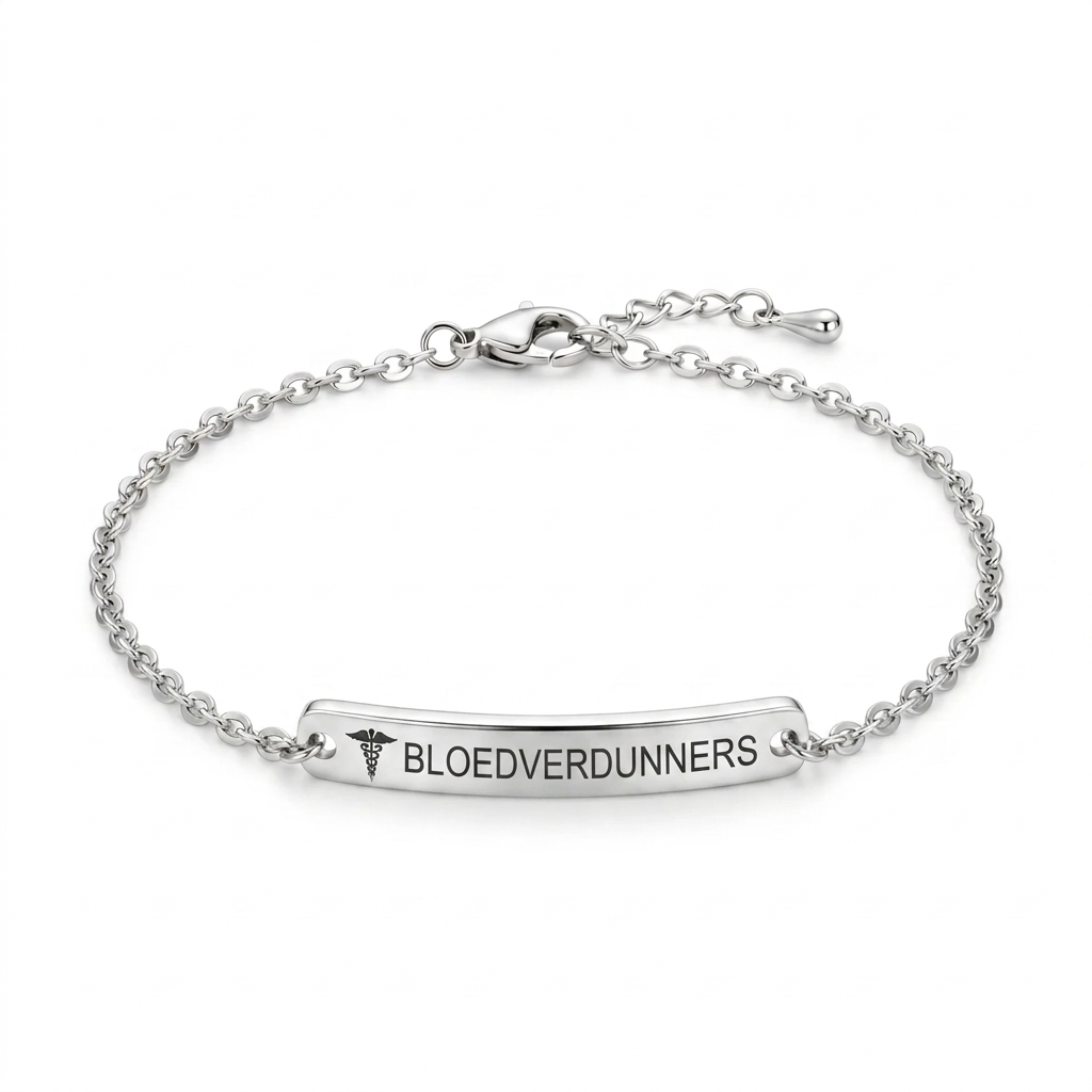 Bloedverdunner Armband | Laat je armband spreken als jij het niet kunt