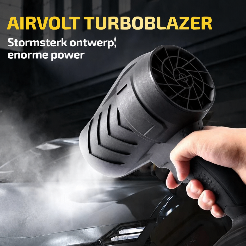 AirVolt Turboblazer droogt een auto