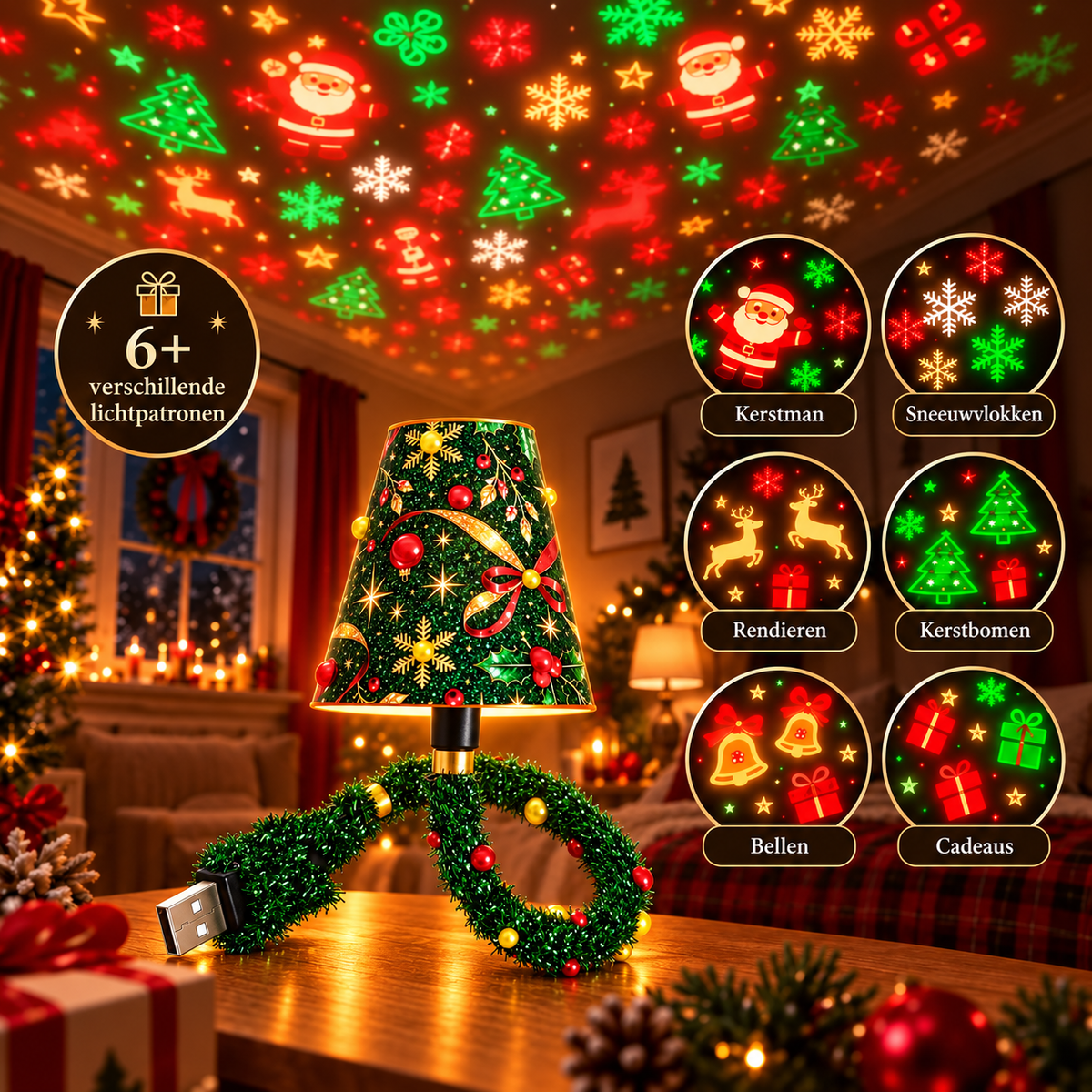 MerryBeam™ Kerst Projectielamp | Tover je kamer om tot een winterwonderland
