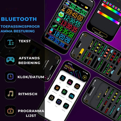 NightGlare™ Flexibel LED Matrix-Scherm | Devil Eyes, Teksten en Animaties via de App
