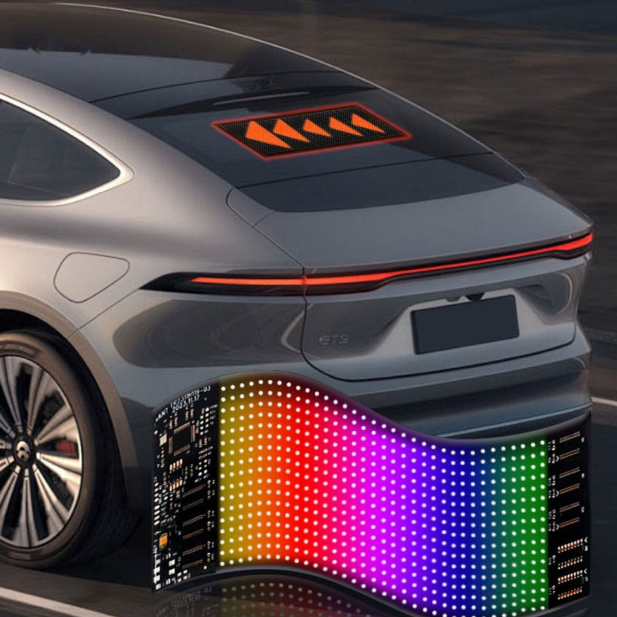 NightGlare™ Flexibel LED Matrix-Scherm | Devil Eyes, Teksten en Animaties via de App