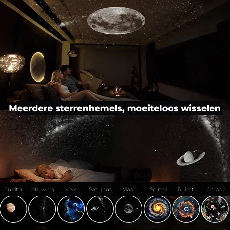 NovaGlow™ Galaxy Projector | Elke avond een andere sterrenhemel aan je plafond