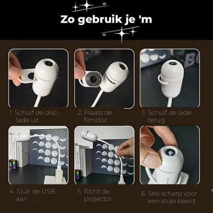 NovaGlow™ Galaxy Projector | Elke avond een andere sterrenhemel aan je plafond