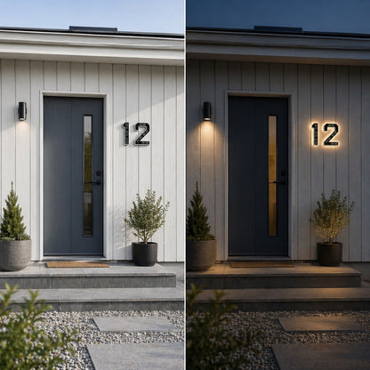 NumberGlow™ Verlicht Huisnummer op Zonne-energie | Je huis zichtbaar, elke avond opnieuw