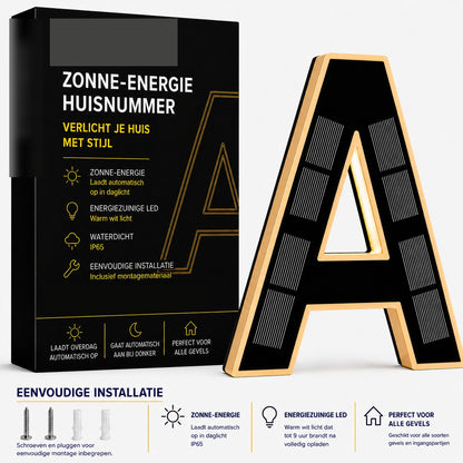 NumberGlow™ Verlicht Huisnummer op Zonne-energie | Je huis zichtbaar, elke avond opnieuw