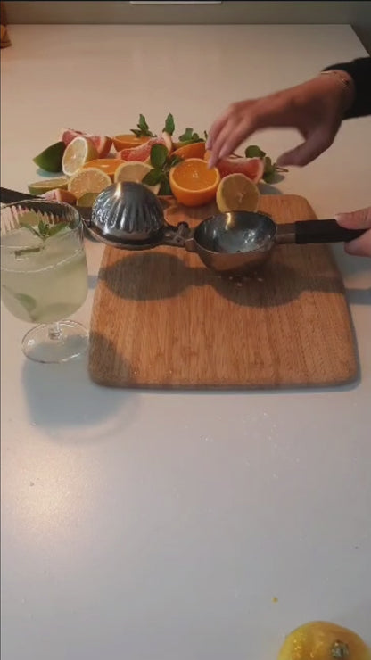 IntraSellers Citruspers  – Handmatig – Roestvrij Staal - silicone Handvat