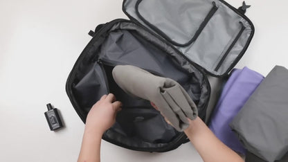 Vacuum Rugzak met Automatisch Pompje – Maximale Ruimte in Handbagageformaat