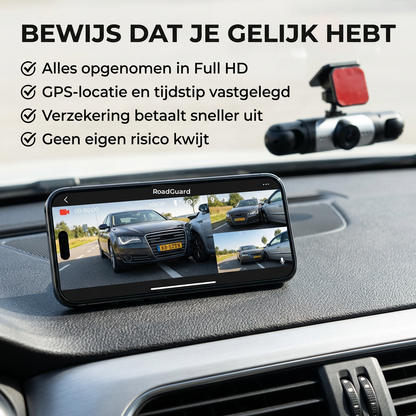 RoadGuard™ | De dashcam die álles rond je auto vastlegt