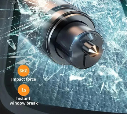 SafeExit™ 2-in-1 Noodhamer | Breekt je autoruit & snijdt je gordel door — in één seconde