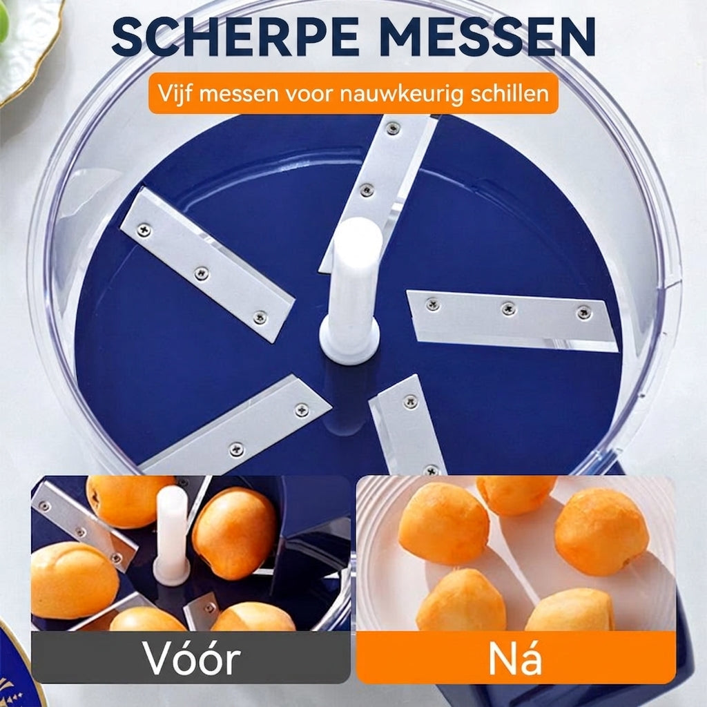 PeelSpin™ | Schillen zonder moeite, in seconden klaar