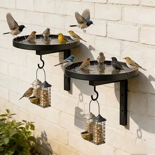 NestPerch™ | Vogelbad aan de muur voor een tuin vol leven