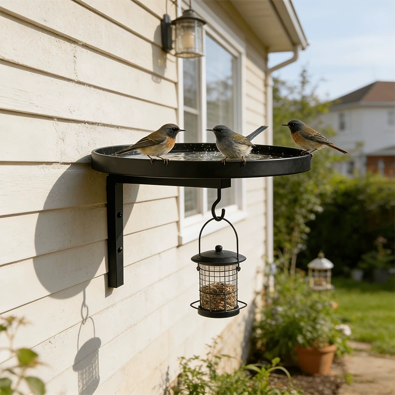 NestPerch™ | Vogelbad aan de muur voor een tuin vol leven