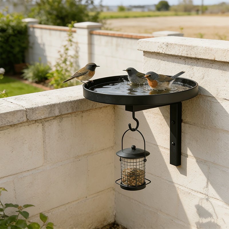 NestPerch™ | Vogelbad aan de muur voor een tuin vol leven