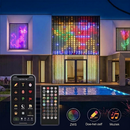 PixelGlow™ Smart LED-Gordijn | Tover je raam om tot een lichtshow