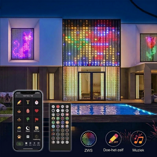 PixelGlow™ Smart LED-Gordijn | Tover je raam om tot een lichtshow