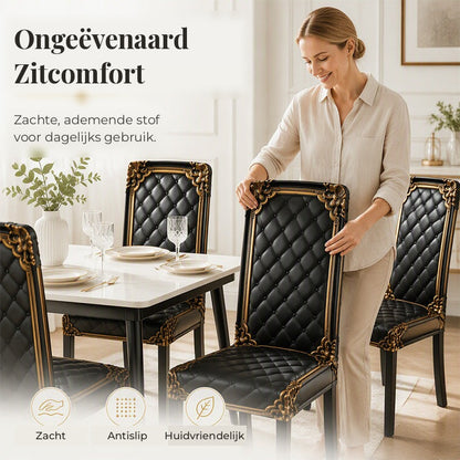 ThroneFit™ Barok Stoelhoes | Geef Je Eetkamer Een Vorstelijke Make-over — Zonder Nieuwe Stoelen Te Kopen