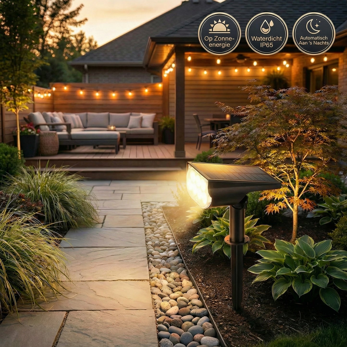 Direct Sfeer in je Tuin — Zonder Kabels of Installatie